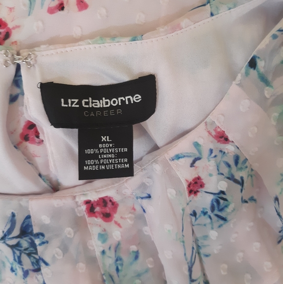 Liz Claiborne ruffle sleeveless blouse top XL - Picture 2 of 5